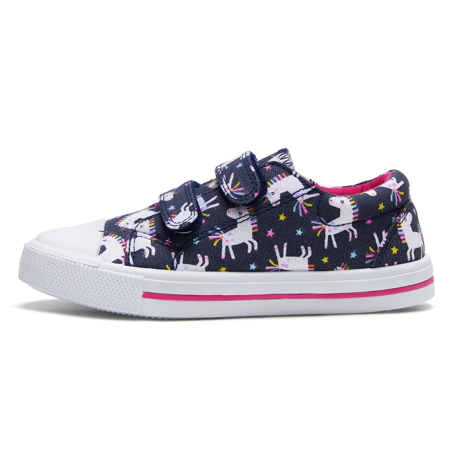 White Unicorn Double Velcro Dark Blue Sneakers