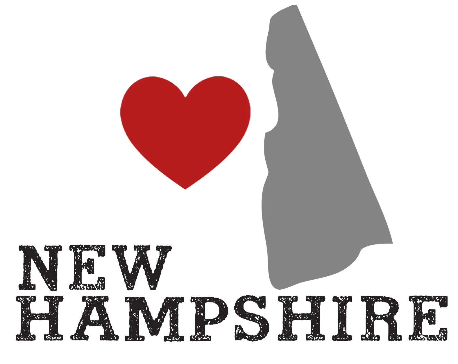 WHOLESALE -I HEART NEW HAMPSHIRE- GOLD - Nameplate 1 1/4"