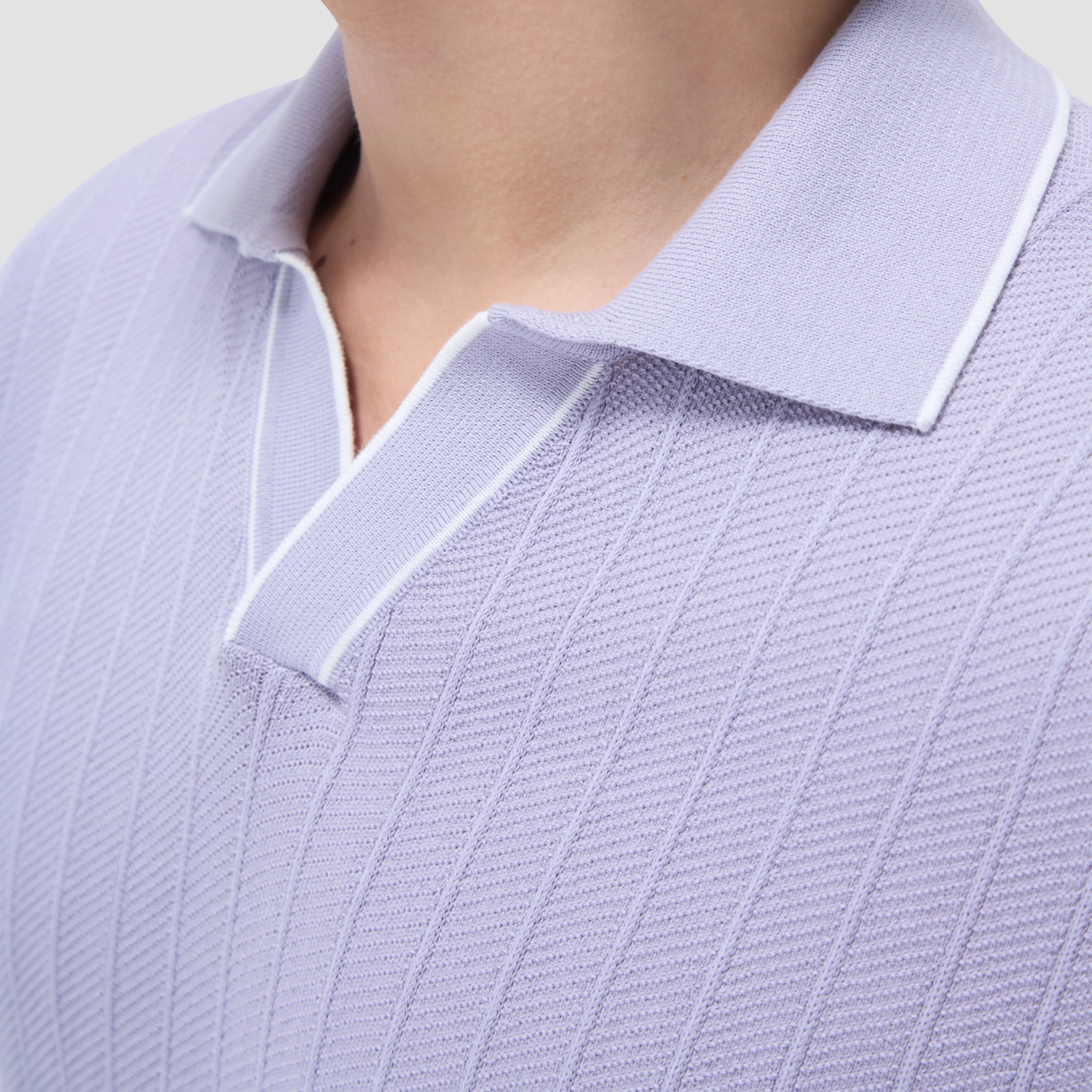 Wide Rib Short Sleeve Johnny Sweater