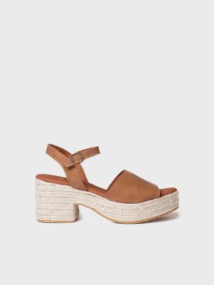 Women's espadrilles with wide heel - ADRIANA