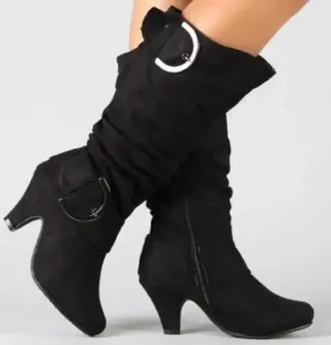 Women's large size boots casual calf boots Fashionable Women Booties