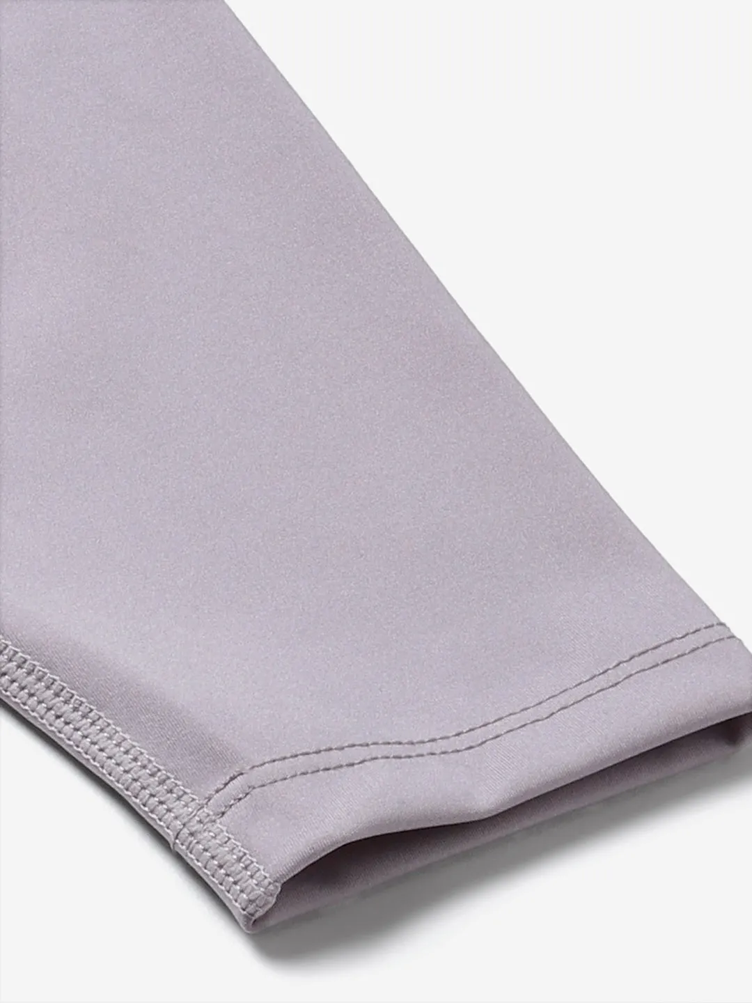 Women's Lavender Solid Quick Dry High-Rise Cropped Tights