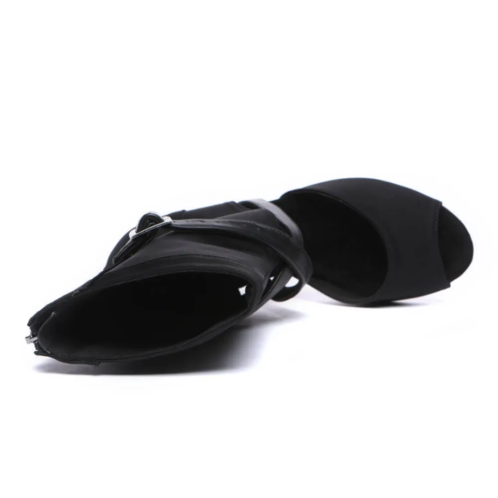 Women's Peep Toe High Heel Ankle Boots