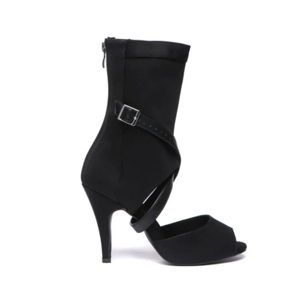 Women's Peep Toe High Heel Ankle Boots