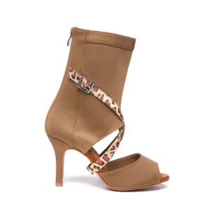 Women's Peep Toe High Heel Ankle Boots