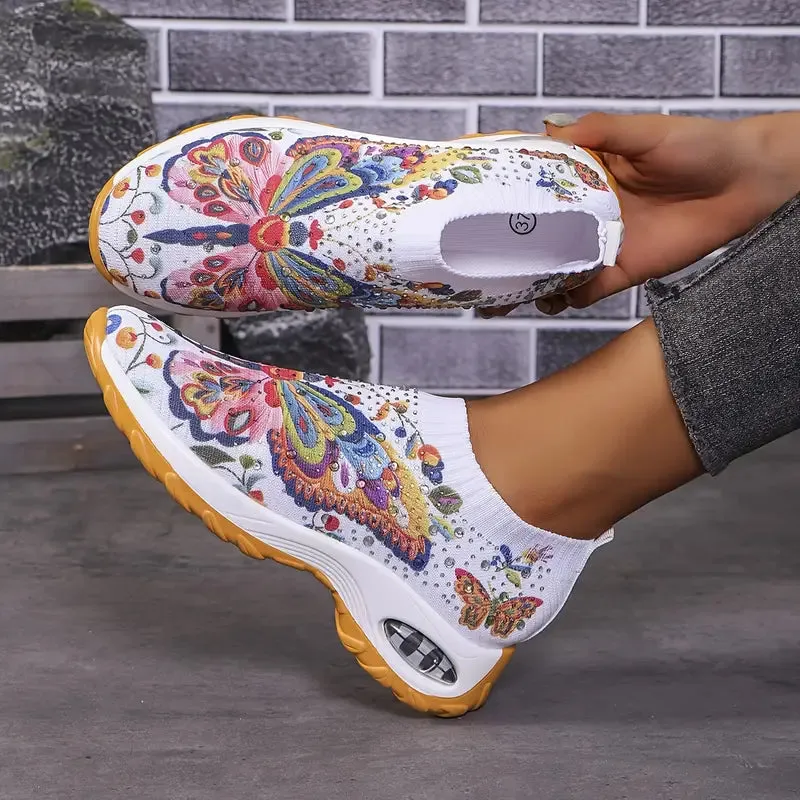 Women's Slip-On Sneakers - Breathable, EVA Sole, All-Season