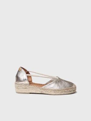 Women's suede espadrilles with straps - ERLA-P