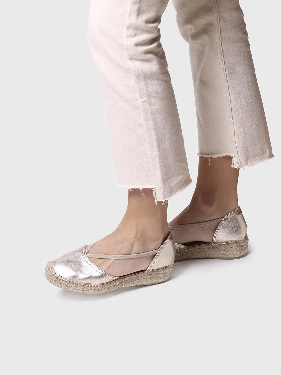 Women's suede espadrilles with straps - ERLA-P
