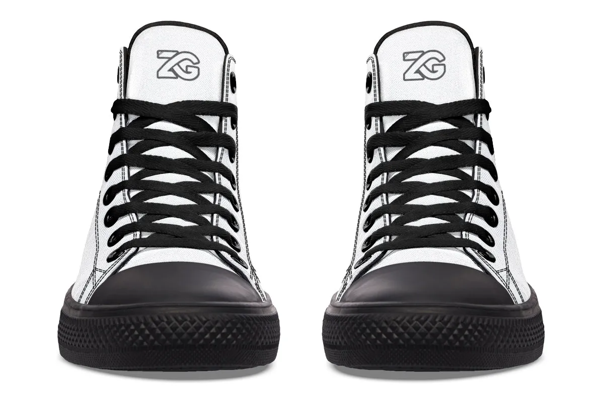 Work Harder White - High Tops