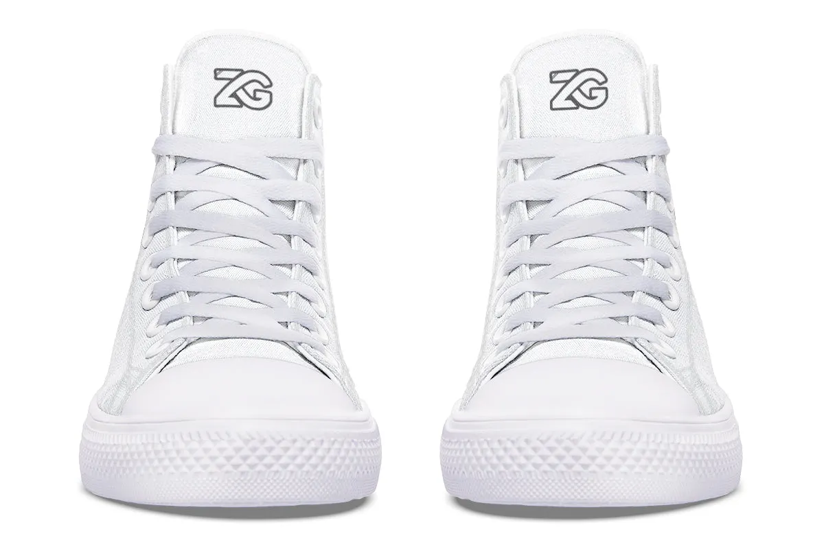Work Harder White - High Tops