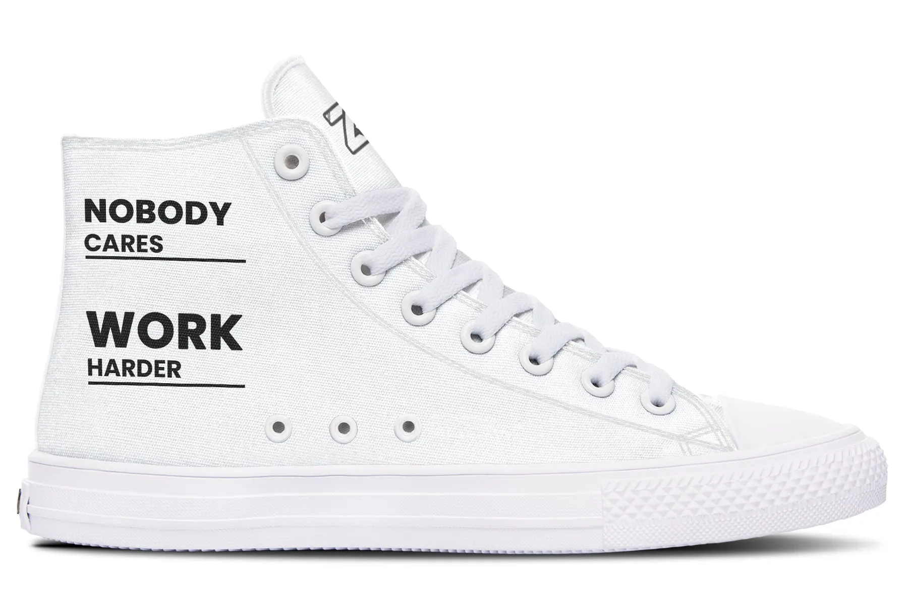 Work Harder White - High Tops