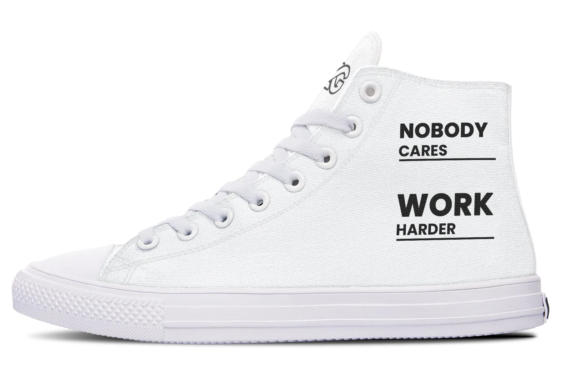 Work Harder White - High Tops