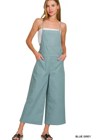 Woven Spaghetti Strap Overalls