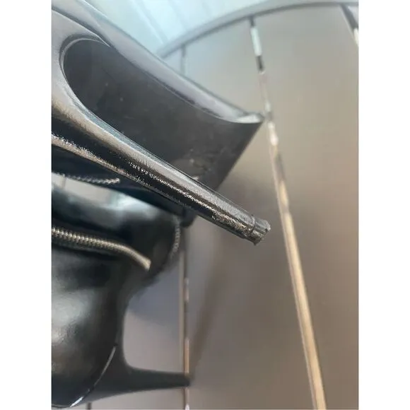Zara Pointed Toe Rhinestone Embellished Stiletto Booties Black EU 40 ( 9)