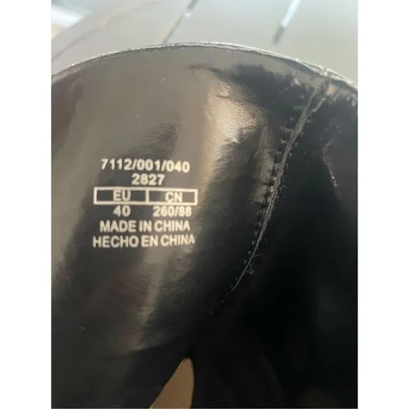 Zara Pointed Toe Rhinestone Embellished Stiletto Booties Black EU 40 ( 9)